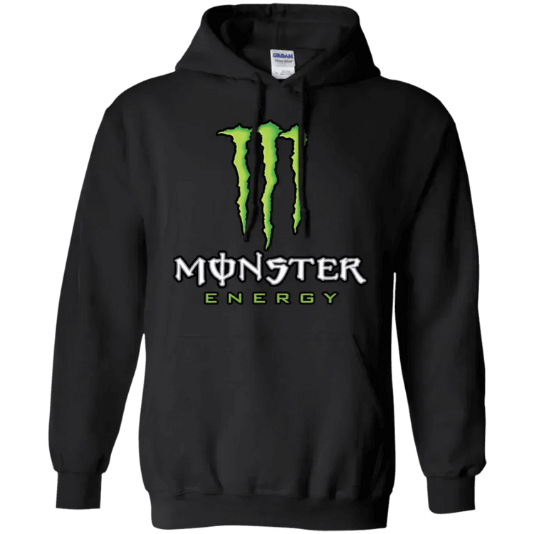NinoGear Unisex Hoodie featuring a bold Monster Energy logo in green and white on a black background