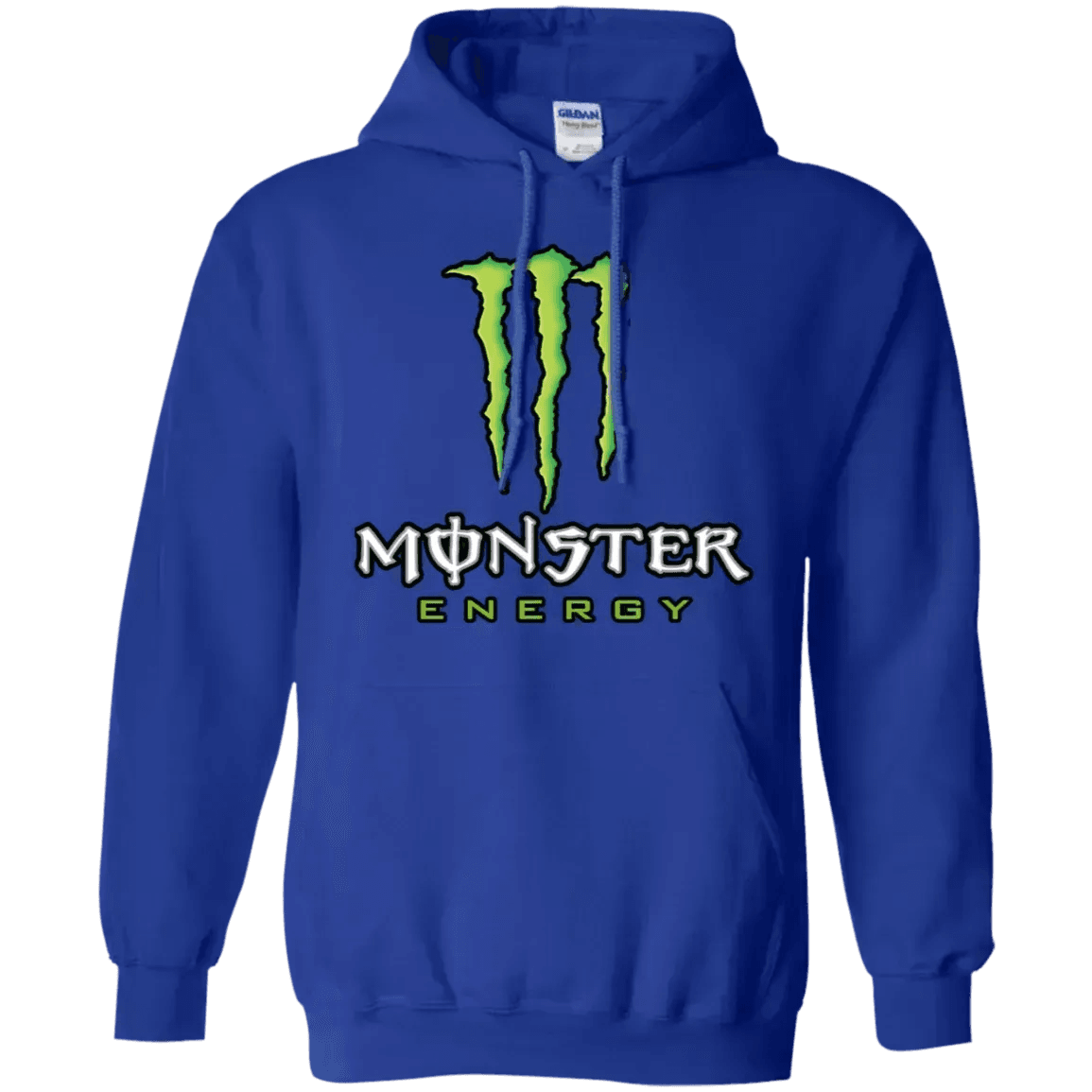 NinoGear Monster Energy hoodie in blue with iconic logo design for fans of the brand