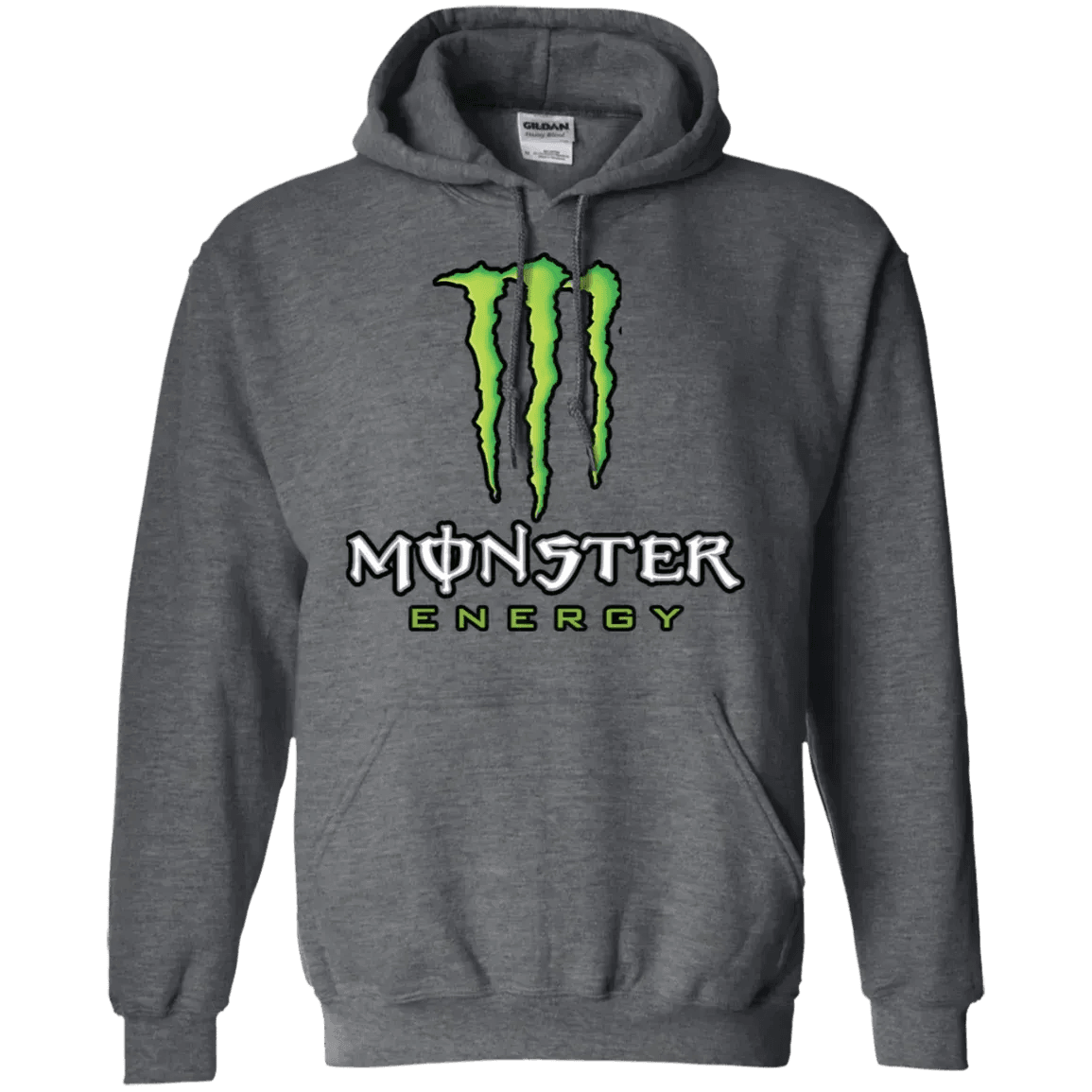 NinoGear Monster Energy hoodie in gray with signature logo and comfortable fit