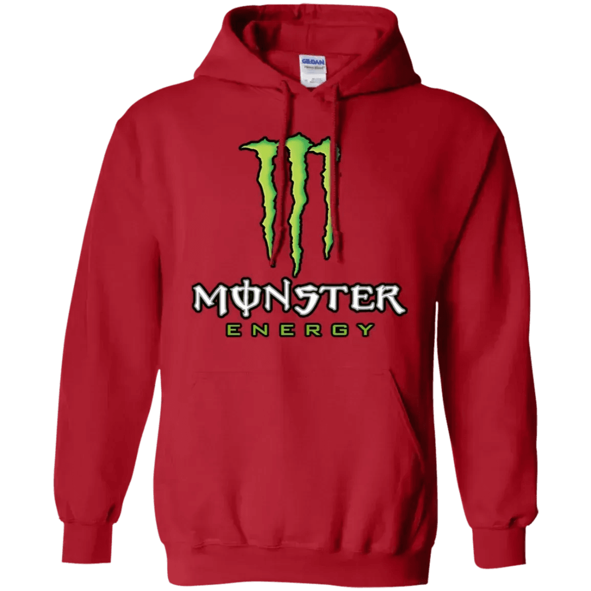 Red NinoGear Monster Energy hoodie featuring a bold logo on the front for energetic style