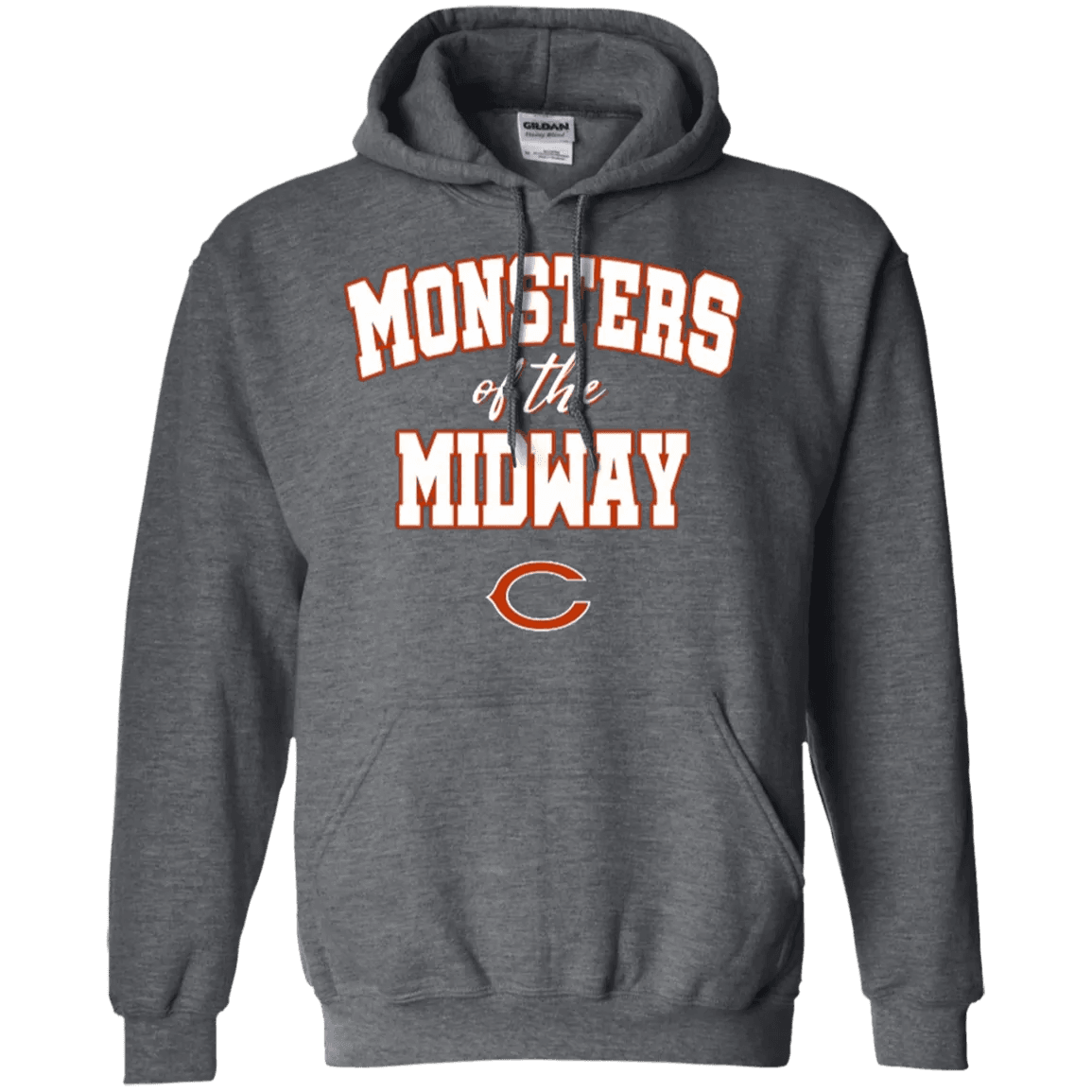 Gray NinoGear Monsters Of The Midway Hoodie with Bold Team Graphics for Fans