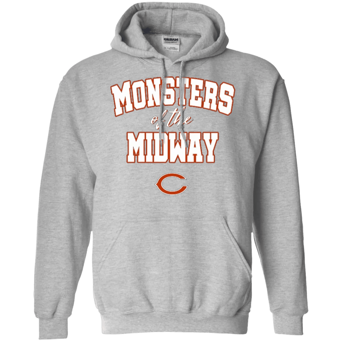 NinoGear Monsters Of The Midway Hoodie in Gray with Bold Graphic Print for Ultimate Team Support