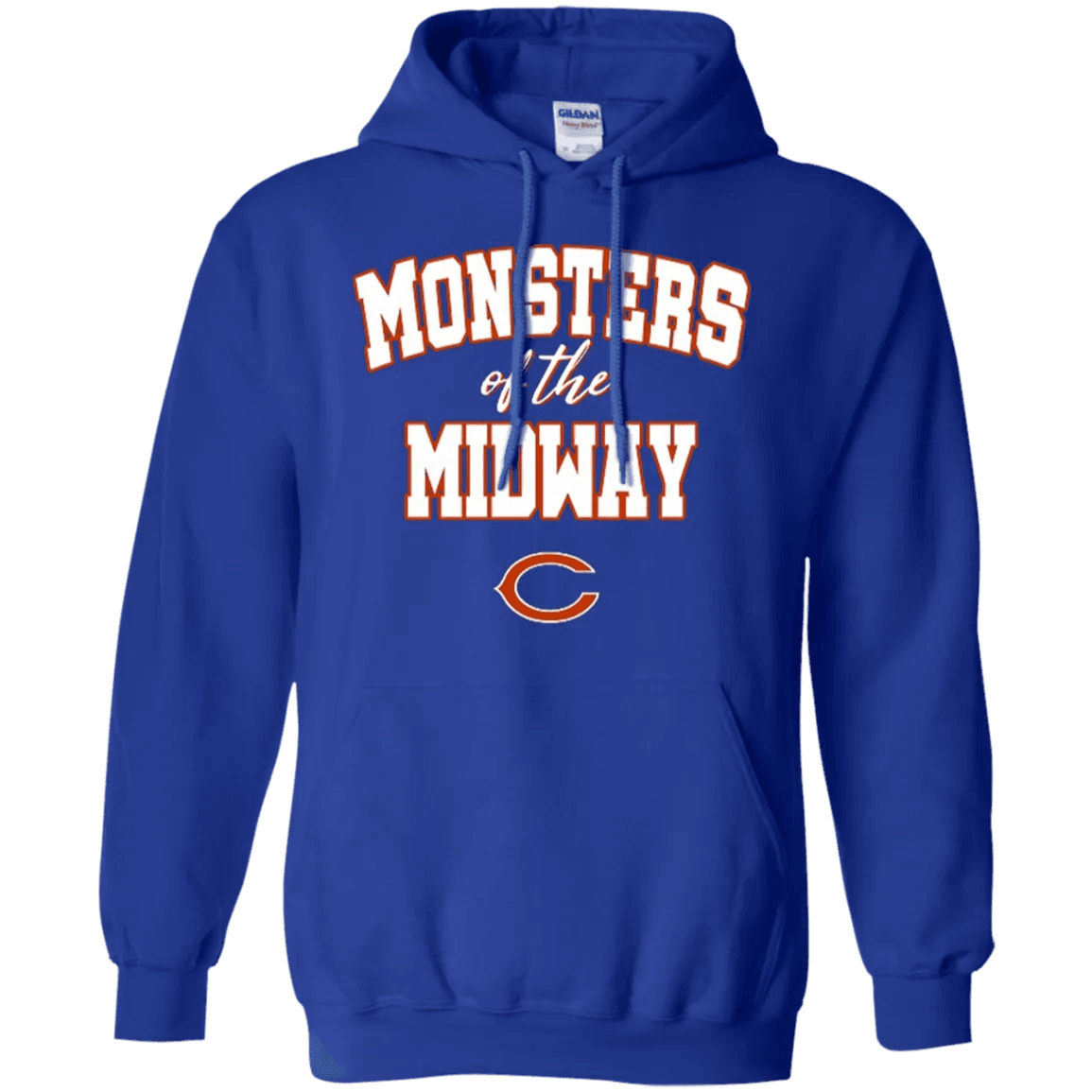 NinoGear Monsters Of The Midway Hoodie in blue with a classic design and front pocket