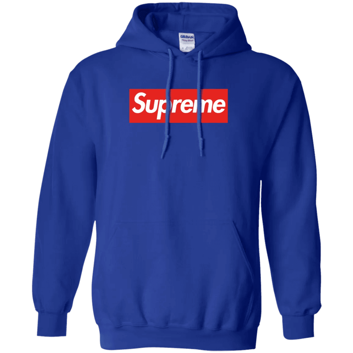NinoGear Supreme Hoodie in vibrant blue with iconic logo for casual streetwear style