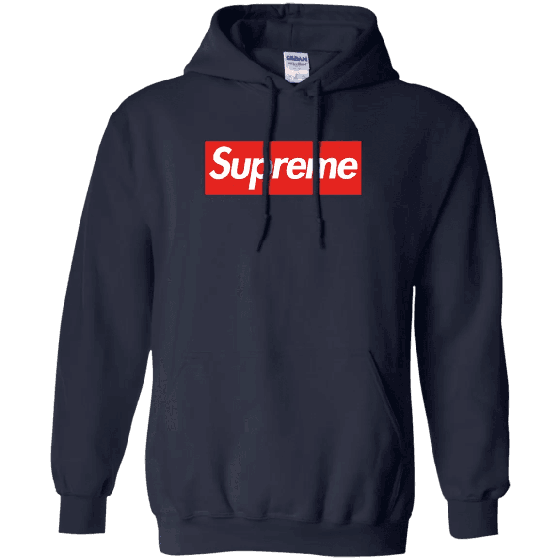NinoGear Supreme Hoodie in Navy with Iconic Red Logo for Casual Wear