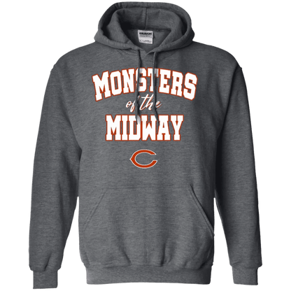 Gray NinoGear Monsters Of The Midway Hoodie with Bold Team Graphics for Fans