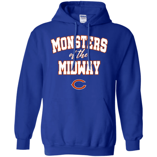 NinoGear Monsters Of The Midway Hoodie in blue with a classic design and front pocket