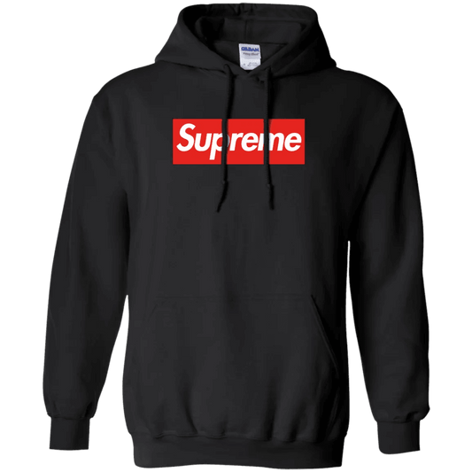 NinoGear Black Supreme Hoodie featuring the iconic red logo and a cozy fit for casual style